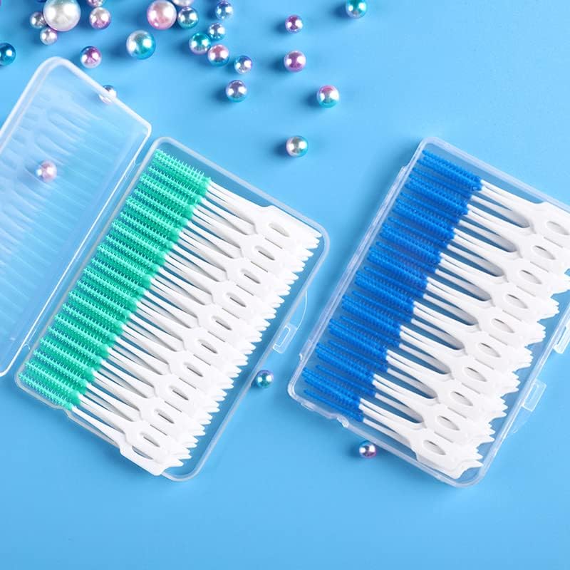 320 יחידות מברשת בין -חוטית כלי ניקוי שיניים, פלטה מברשת שיניים חוטית לקיסם שיניים מברשת שיניים נקייה יותר נקייה.