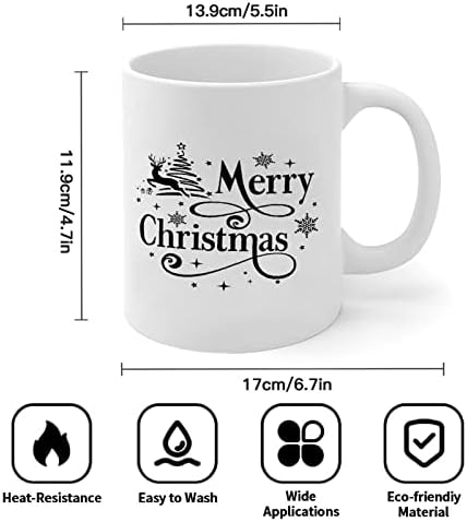 החג שמח לבן ספל קפה תה כוס השראה אומר מנוסח ספל מוק קרמיקה קפה ספל מוק חג המולד מתנה גרב סטופר ספל גרב סטופר מתנה 11 עוז