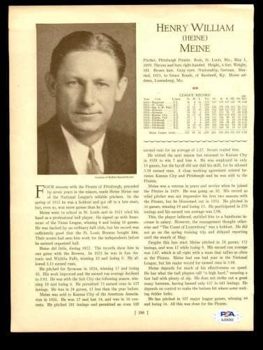 ג'ו מדוויק PSA DNA חתום 8x10 Photo Page 1933 קרדינלים חתימה - תמונות MLB עם חתימה