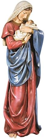 נשיקת האם הבתולה מרים תינוקת ישו מעריץ אהבה 23 פסל הכנסייה דמות