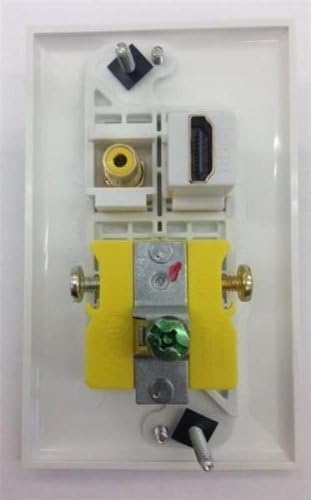 שקע חשמל 15 א 110 וולט + 1.4 + לוח קיר לבן מותאם אישית צהוב וסט קופסאות אחוריות