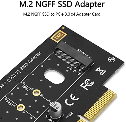 Yaodhaod M.2 NGFF ל- PCIE 3.0 X4 מתאם מתאם מתאם מתאם מתאם מתאם M.2 SSD NGFF תמיכה בכרטיס הכרטיס M.2 סוג PCIE 2280, 2260, 2242
