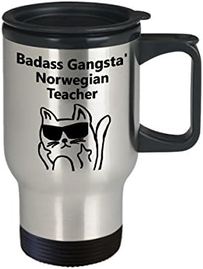 Badass Gangsta 'ספל נסיעות קפה מורה נורווגי