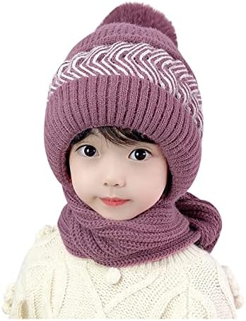 ילד סרוג חורף כובע לסרוג קויף צמר כובעי חם הוד צעיף חורף כובעי חורף כובעים עם אוזן