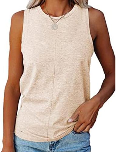 נשים גופיות צווארון עגול רופף מתאים קיץ חולצות בסיסי קאמי חולצה מוצק צבע מזדמן שרוולים אימון חולצות