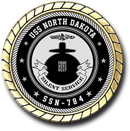 USS North Dakota SSN -784 מטבע אתגר חיל הים האמריקני - מורשה רשמית