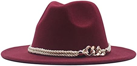 כובע פדורה קלאסי רחב חגורת תקליטונים צמר נשים כובע פנמה אבזם בייסבול כובעי פרחוני תחרה בייסבול כובע