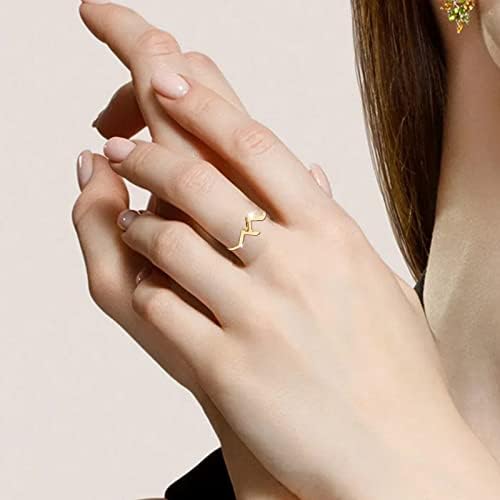 2023 חדש טבעי הרי טבעות פשוט רטרו הרי סדרת מתכוונן טבעת חדשה טבעת זהב מצופה תכשיטי טבעת נשים מתכוונן טבעת תכשיטי נוער