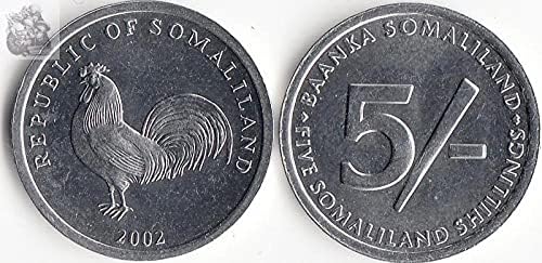 אפריקה סומלית 5 הזמנה ראשונה 2002 מהדורה אוסף מטבעות מטבעות זרות