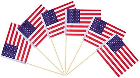 אמריקה קטן קיסם דגל דקור ארהב מיני הקאפקייקס מקל דגלי קישוטים