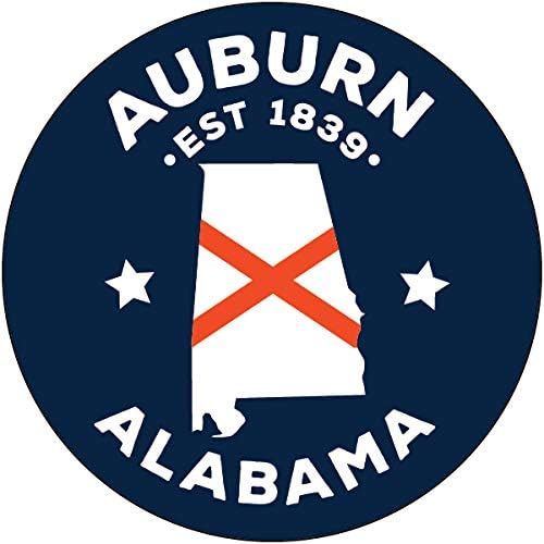 R ו- R מייבא את Auburn Alabama מגנט עגול 4 אינץ '