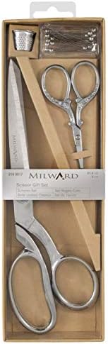 סט מתנות מספריים של Milward Premium - כולל מגזרי שמלות ומספריים רקמה