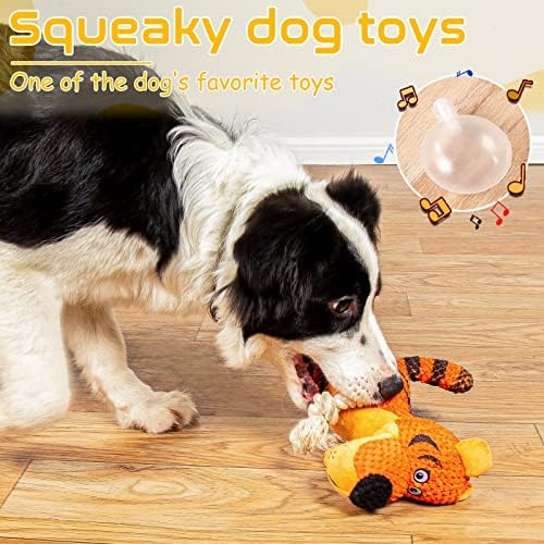 צעצועי כלבים מפוארים של RMOLITTY, צעצועי לעיסת שיניים, צעצועים כלבים קשוחים עם שני חריקות לכלבים בינוניים קטנים