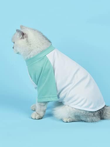 Qwinee פשוט כלב טי טי חול חולצה צבע חילוק טיפה כתף כלב חולצה חולצה רכה חולצות גור גורים בגדים לחיות מחמד לחתולים בינוניים קטנים כלבים