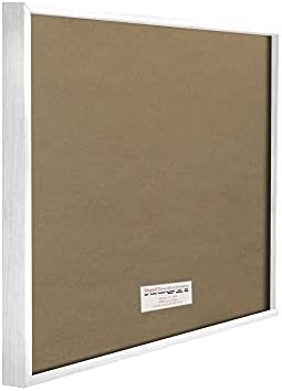 תעשיות סטופל צהוב בוטני בוטולי ציור פריחה, עיצוב מאת לינדזי בנסון לבן מסגרת קיר ממוסגר, 17 x 17