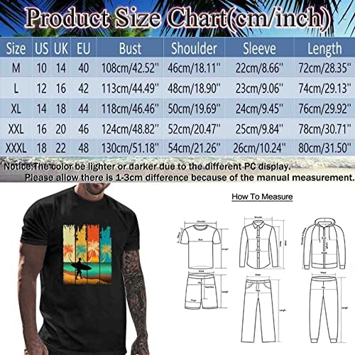 חולצות שרוול קצר לגברים דפוס הוואי מזדמן טי טריק