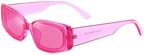 דולגר מלבן משקפי שמש לנשים גברים רטרו שמנמן י2 קראט משקפי שמש מלבני 90-00 ורוד