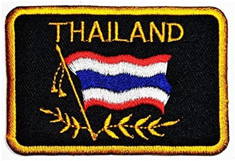 קליינפלוס 1.7 על 2.6 אינץ'. תאילנד דגל תיקון המדינה דגל רקום אפליקצית סמל אחיד צבאי טקטי ברזל על לתפור על תיקוני דקורטיבי תיקון תלבושות