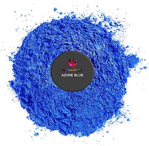 אבקת נציץ כחולה תכלת לשרף אפוקסי 56 גרם / 2oz. צנצנת - Techarooz 2 טון שרף צבע אבקת פיגמנט צבע לשפתון, ציפורניים, צבעוני לפצצות אמבטיה