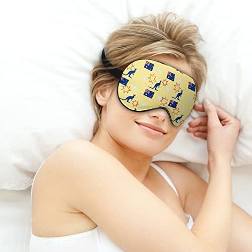 מסכת שינה קנגורו אוסטרלית מכסה מסיכת עיניים קלה משקל עם מכסה עיניים עם רצועה מתכווננת לגברים נשים