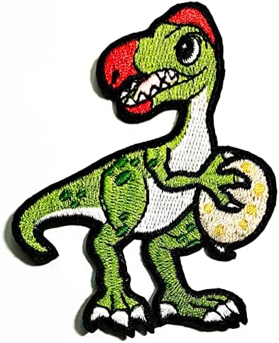 קליינפלוס 2 יחידות. גלימימוס ירוק דינוזאור תיקון קומיקס ילדים קריקטורה תיקוני רקום תיקוני להלביש ג ' ינס מעילי כובעי תרמילי תלבושות תפירת