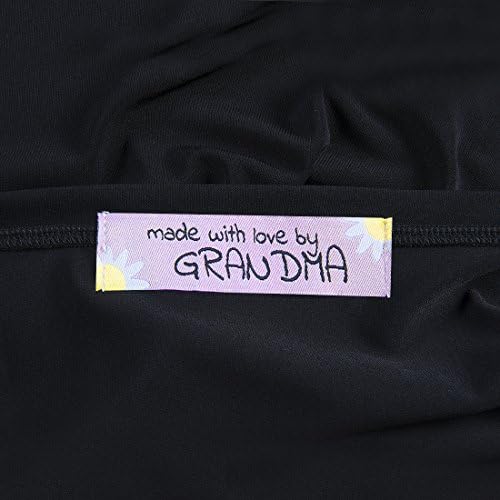 Wunderlabel מיוצר באהבה על ידי סבתא ננה סבתא פרחוני יצירה פרחונית אופנה ארוג סרטים סרטים תגים בגדים תפור בגדים בגדים בד בגד חומר תגים