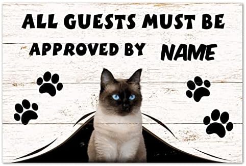 כל האורחים חייבים להיות מאושרים על ידי חתול בתוך כניסה חיצונית כפות חתול טביעת רגל מחצלות רצפת קוקוס קוקוס גיבוי רהוט מתנה ידידותית לחיות