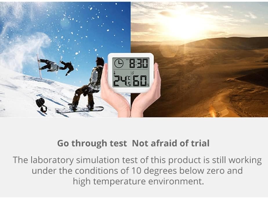 XDKLL מדחום רב -תפקודי Hygrometer אוטומטי טמפרטורה אלקטרונית צג לחות שעון מסך LCD גדול