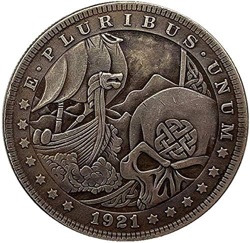 1921 מטבע מטבע גולגולת ראש עתיק נחושת ישן מטבע מטבע עתיקה מתנות