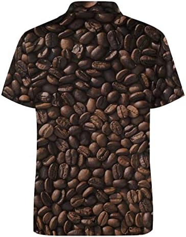 קפה שעועית פולו חולצות לגברים קצר שרוול כפתור עד שרירים כושר חוף חולצה עם אופנה נועד