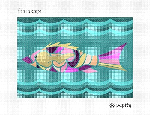 בד מחט פפיטה: דגים בצ 'יפס, 10 איקס 7