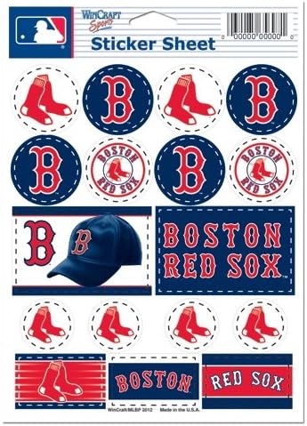 Wincraft MLB BOSTON RED SOX VINYL STICKER SHITER, 5 x 7