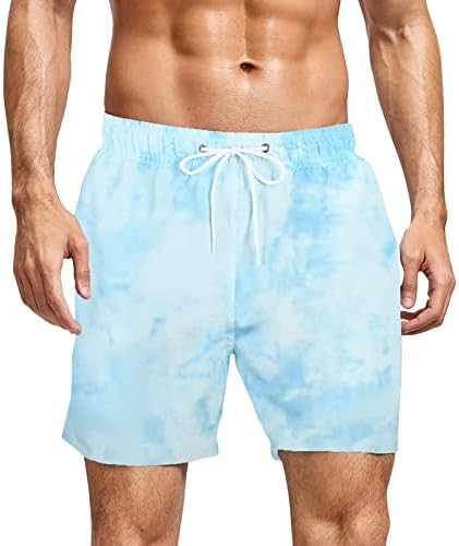 מכנסיים קצרים של לוח גברים מהיר משיכה יבש ספורט ספורט קיץ תחתון שחייה קצרים עם כיסים מודפסים מכנסיים קצרים אתלטים