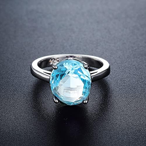 2023 חדש אירוסין כחול או נשים של יום נישואים טבעת אופנה זירקון עגול טבעת בצורת טבעות חמוד זוגות טבעות
