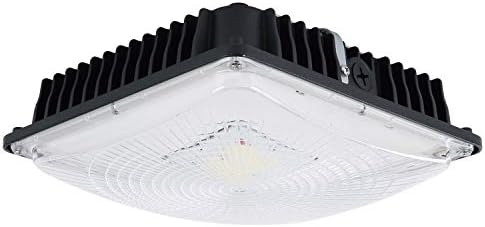 אורות חופות LED חדשים של LED 70W, AC100-277V, 8750Lumens 5000K, ETL ו- DLC רשומים באחריות של 5 שנים, אור LED חופה אטום למים, מתקן תאורה