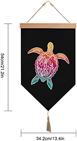 Nudquio Hawaiian Honu Sea Turtle כותנה פשתן תליית דגל קיר שלט קיר תמונה לקישוט מרפסת גן ביתי