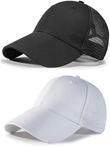 2 חבילה יוניסקס כותנה מתכוונן נהג משאית רשת שמש כובע מזדמן ספורט בייסבול כובעים