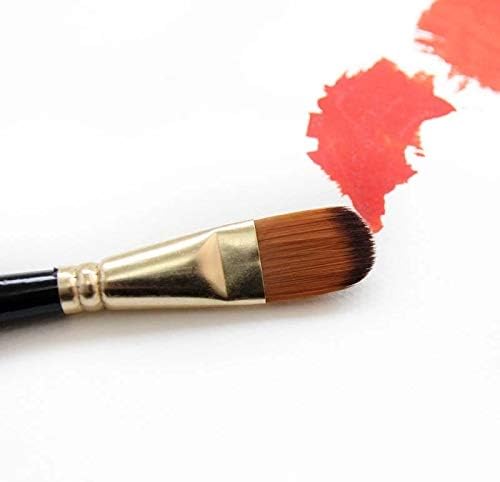 סט אמן מברשת צבע אמן 5 יחידות ניילון שיער עץ שחור ידית שחור בצבע מים אקרילי שמן ציור ציור ציוד אמנות