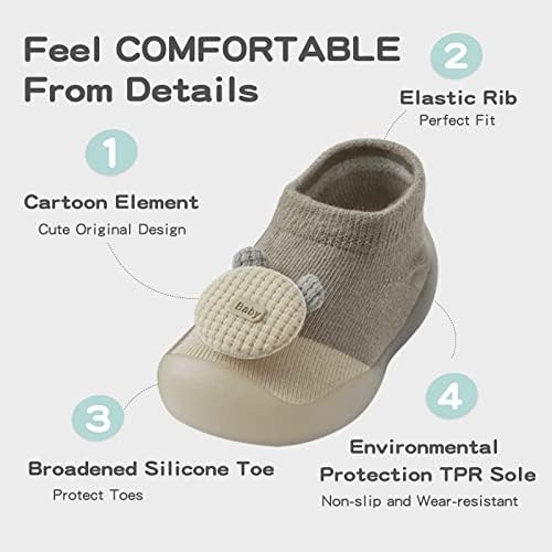 תינוק גרבי נעלי גומי בלעדי ללא החלקה מקורה רצפת נעל עבור יוניסקס יילוד תינוקות פעוטות בני בנות