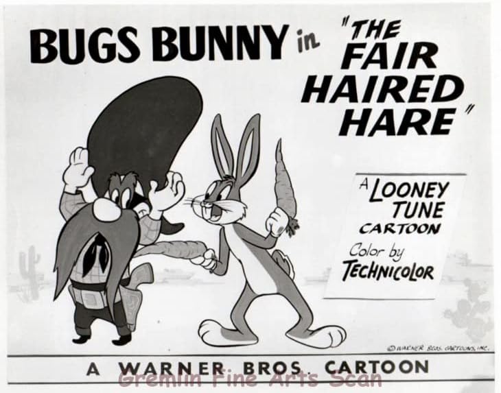 באגס באני ויוסמיטי סם ב הארנבת שיער הנסיעה פרסום כרטיס לובי סטודיו עדיין-האחים וורנר
