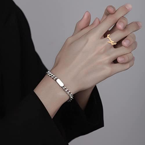 מויסניט טבעות לנשים פשוט גיאומטרי טבעת רטרו אישיות אופנה טמפרמנט פתוח משותף טבעת האהבה יום מתנה