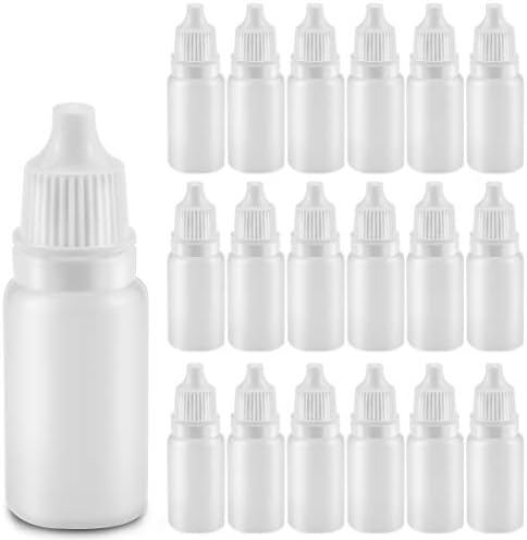 טוודרר 70 יחידות 15 מיליליטר פלסטיק ריק סחיט עין נוזל טפטפת בקבוקים עם כובעים, למילוי חוזר פוליאתילן תקעים חיוני שמן בקבוק מיכל