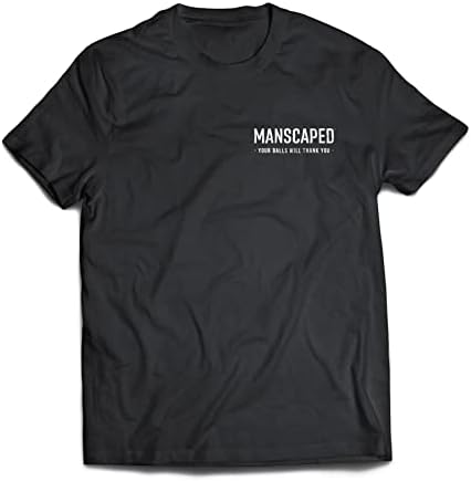 חולצת טריקו לוגו כותנה של Manscaped ™ Mensped ™-חולצות טריקו מצחיקות לגברים