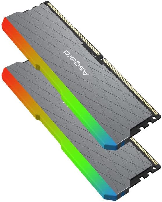 DDR4 RAM, RGB RAM 3200MHz זיכרון מחשב 16GB CL16 LED LED 288 פינים ASGARD שולחן עבודה ערכת זיכרון לבנה